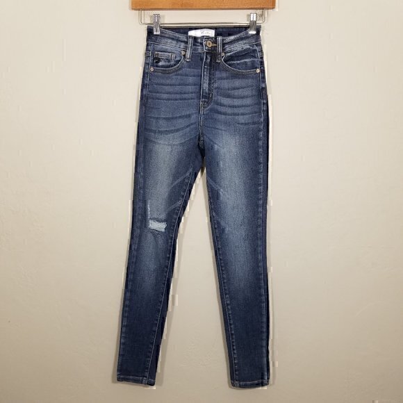 KanCan Denim - KanCan Skinny Stretch Jeans Distressed Blue Size 1/24